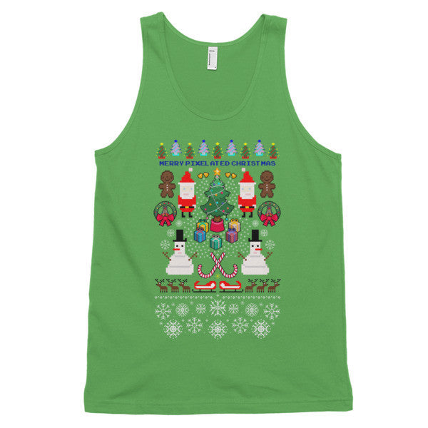 Pixelated Christmas Tank